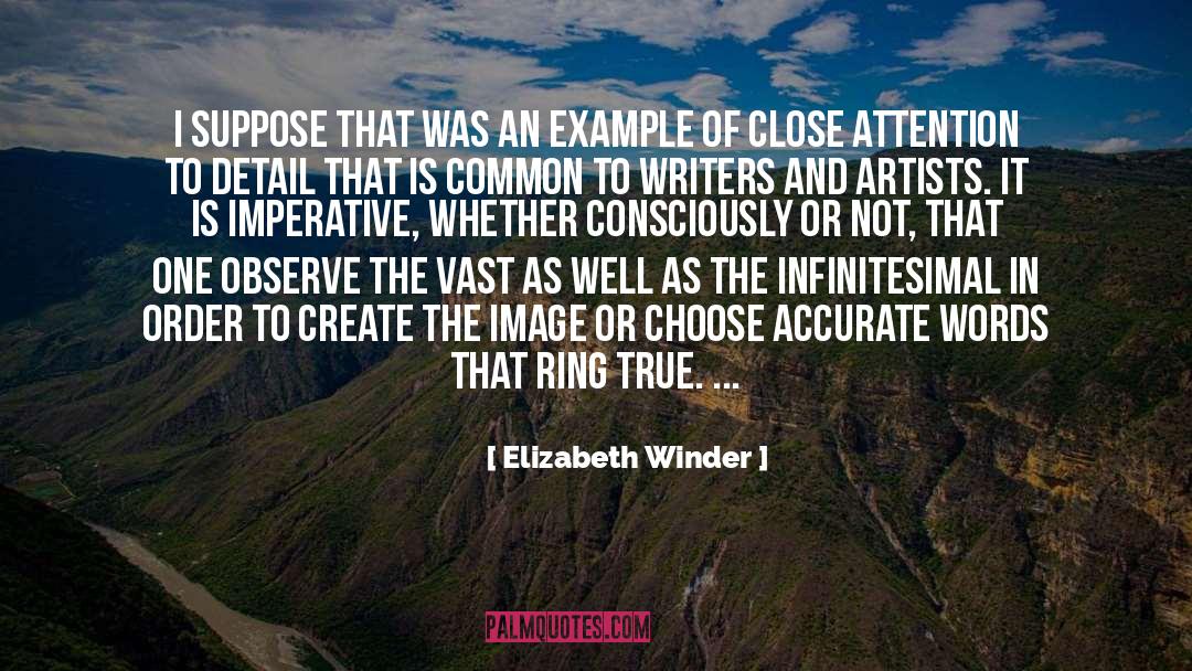 Be Observant quotes by Elizabeth Winder