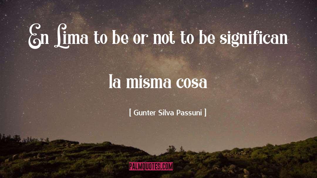 Be Or Not To Be quotes by Gunter Silva Passuni
