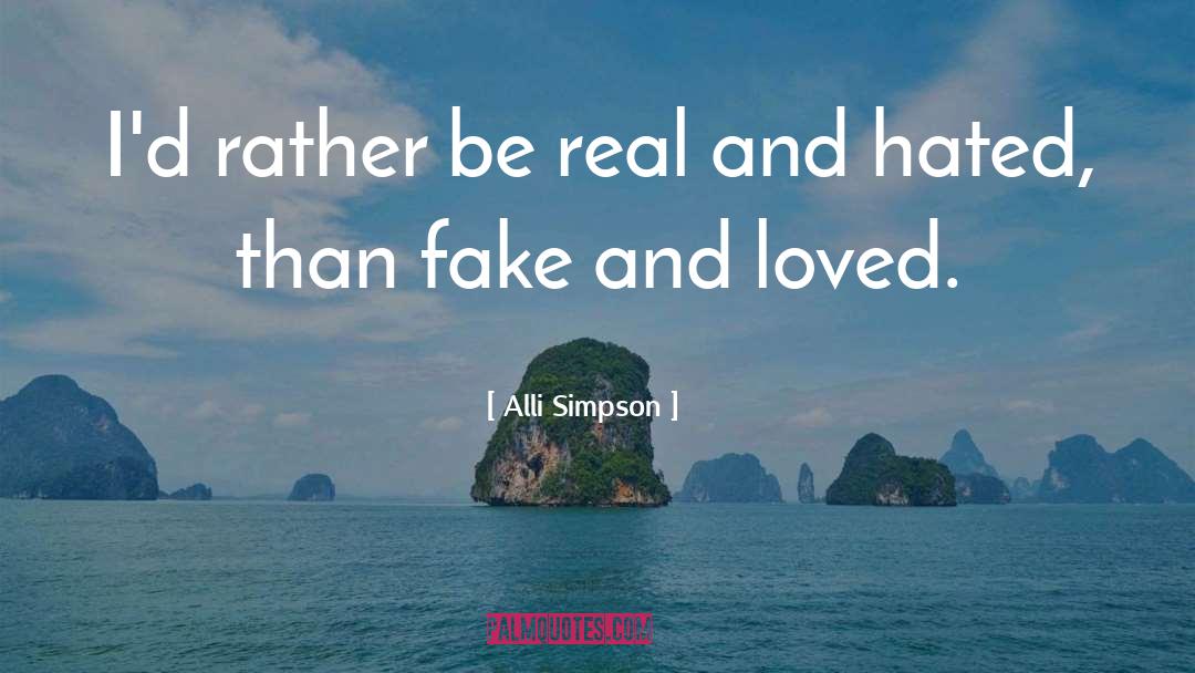 Be Real quotes by Alli Simpson