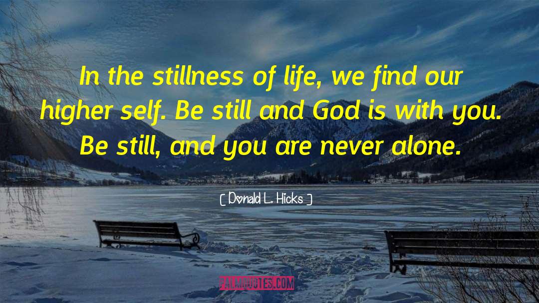 Be Still quotes by Donald L. Hicks