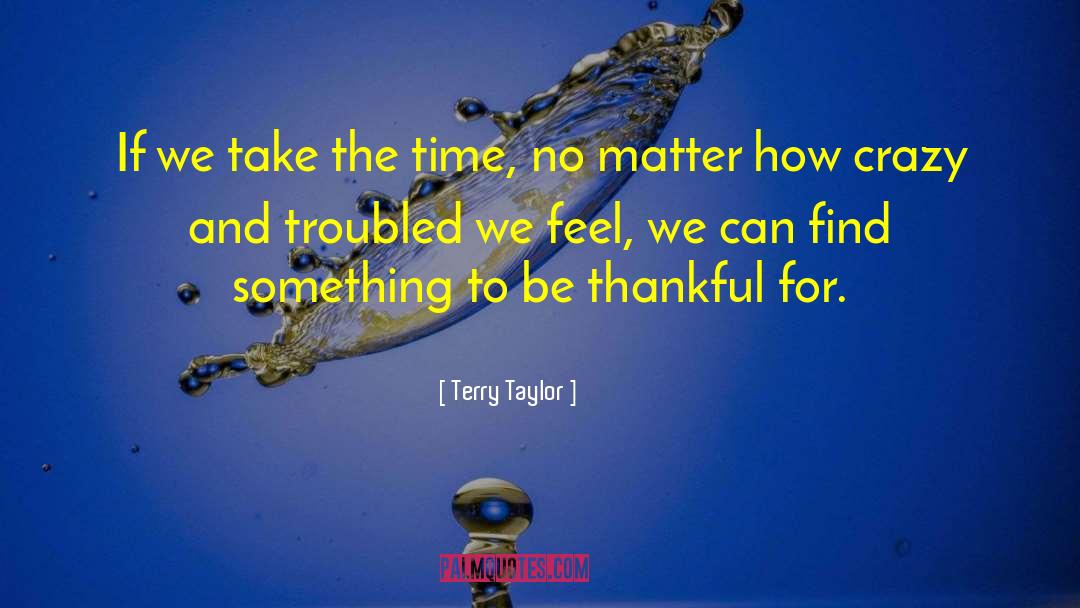 Be Thankful quotes by Terry Taylor