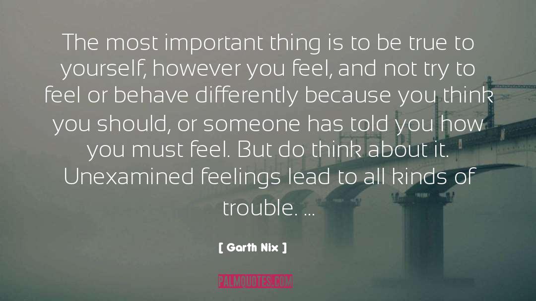Be True To Yourself quotes by Garth Nix