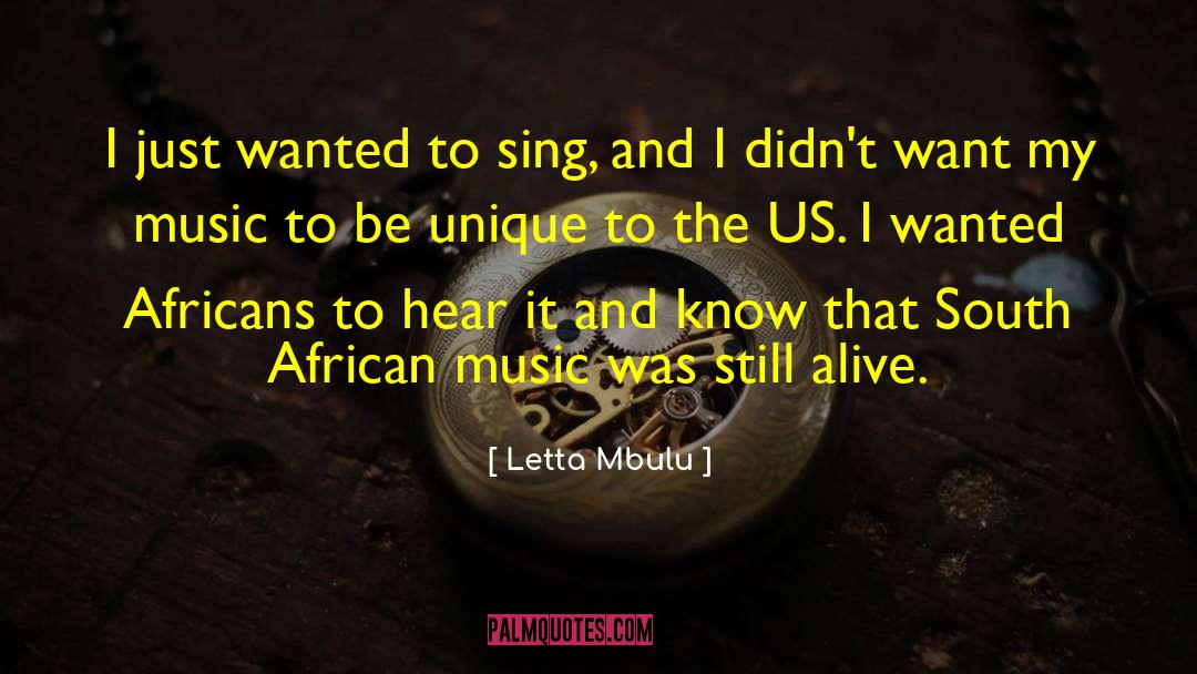 Be Unique quotes by Letta Mbulu