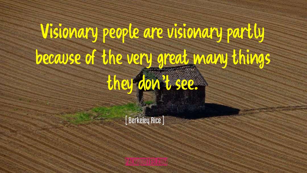 Be Visionary quotes by Berkeley Rice