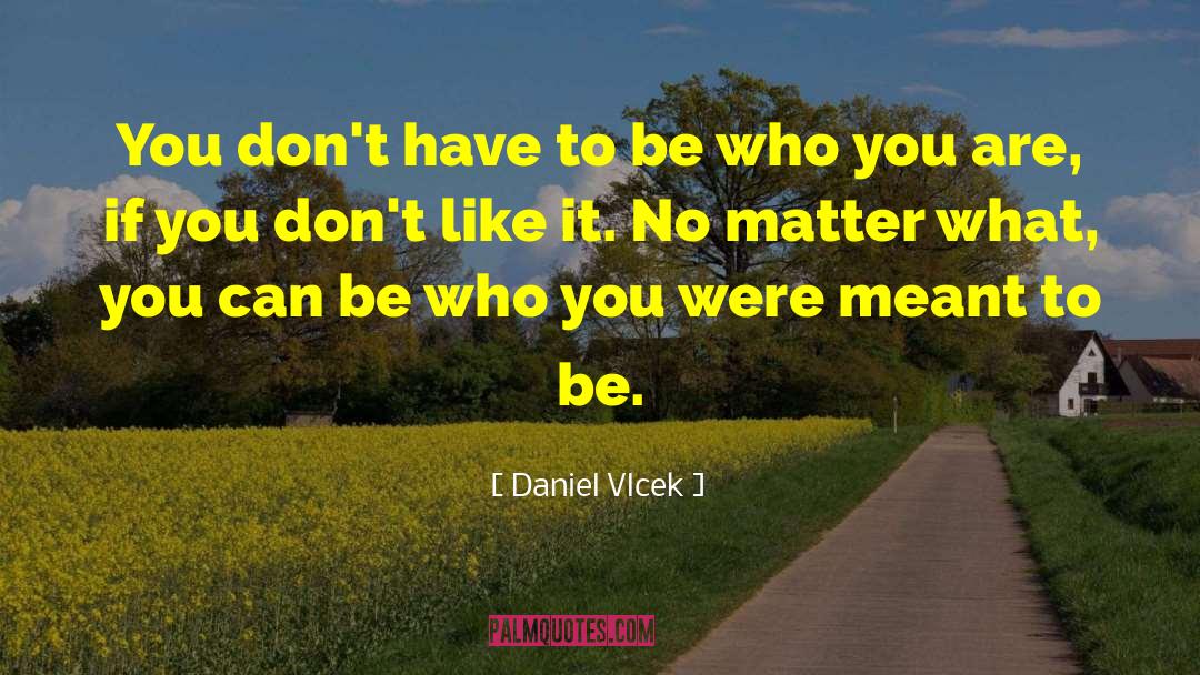 Be Who You Are quotes by Daniel Vlcek