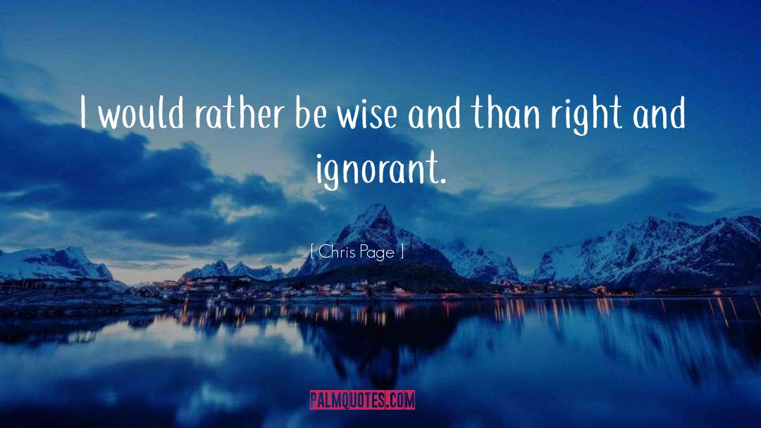 Be Wise quotes by Chris Page
