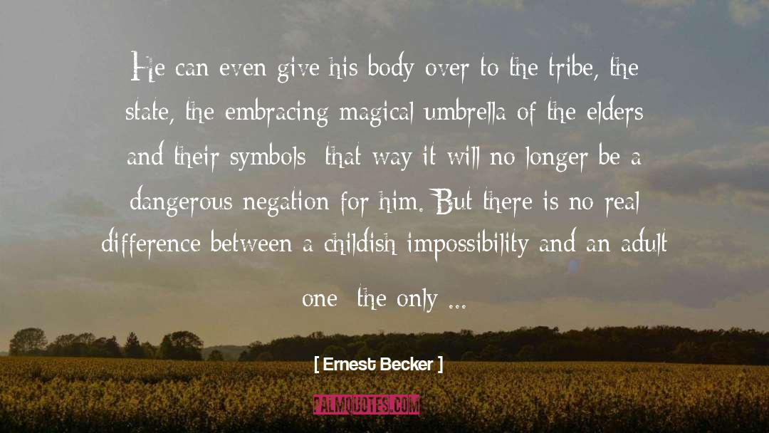 Beach Umbrella quotes by Ernest Becker