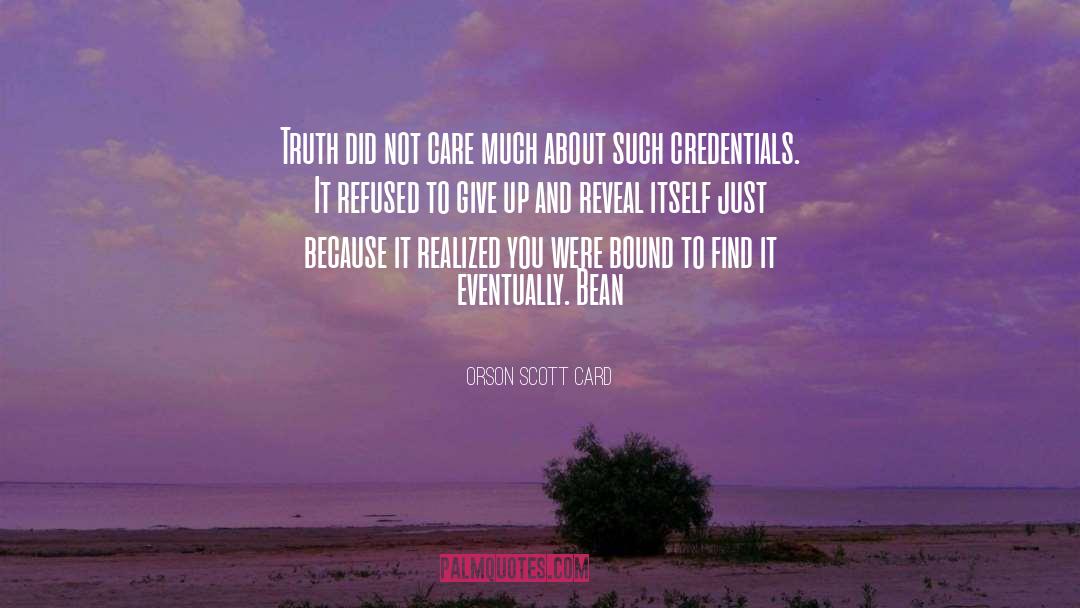 Bean quotes by Orson Scott Card