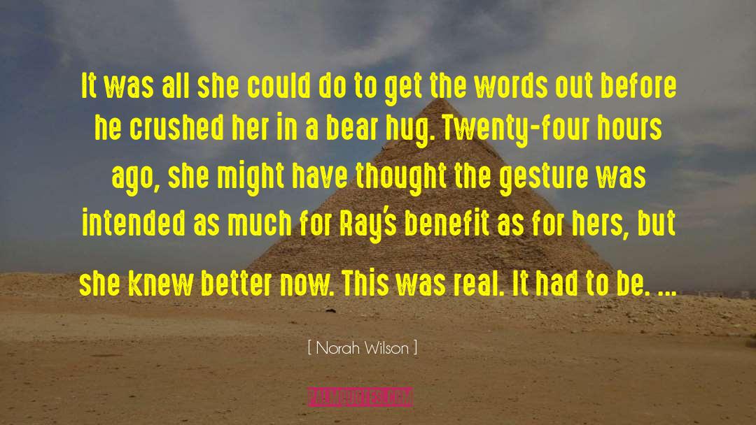 Bear Hug quotes by Norah Wilson