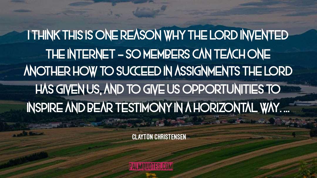 Bear Testimony quotes by Clayton Christensen