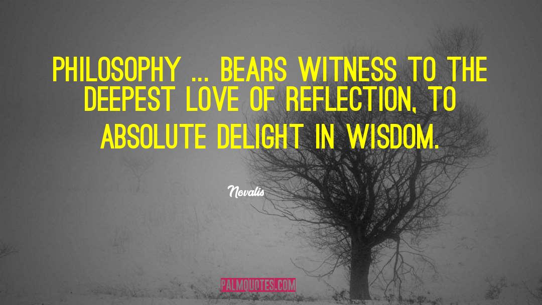 Bearing Witness quotes by Novalis