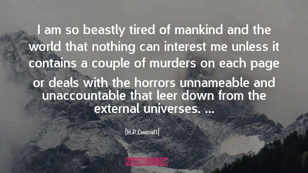 Beastly quotes by H.P. Lovecraft