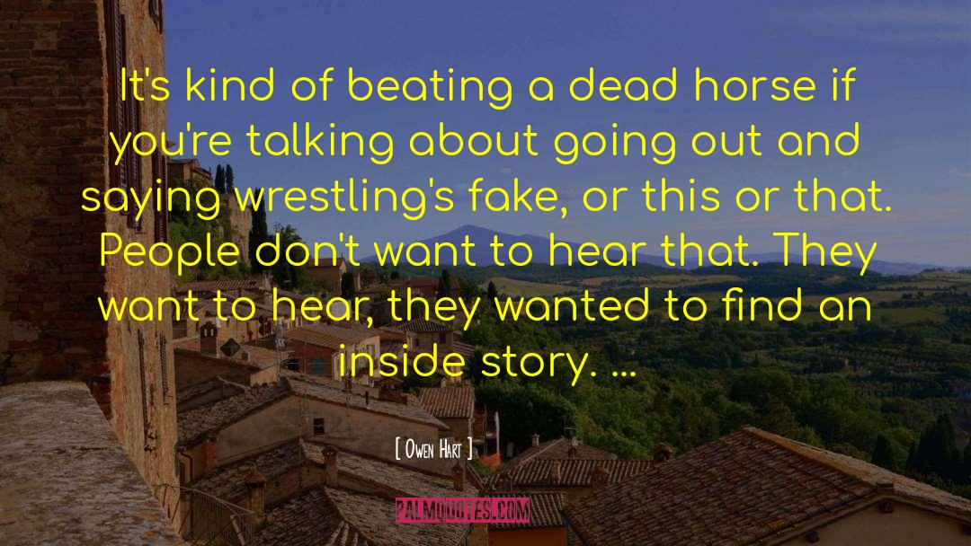 Beating A Dead Horse quotes by Owen Hart