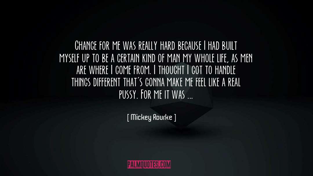 Beating Myself Up quotes by Mickey Rourke