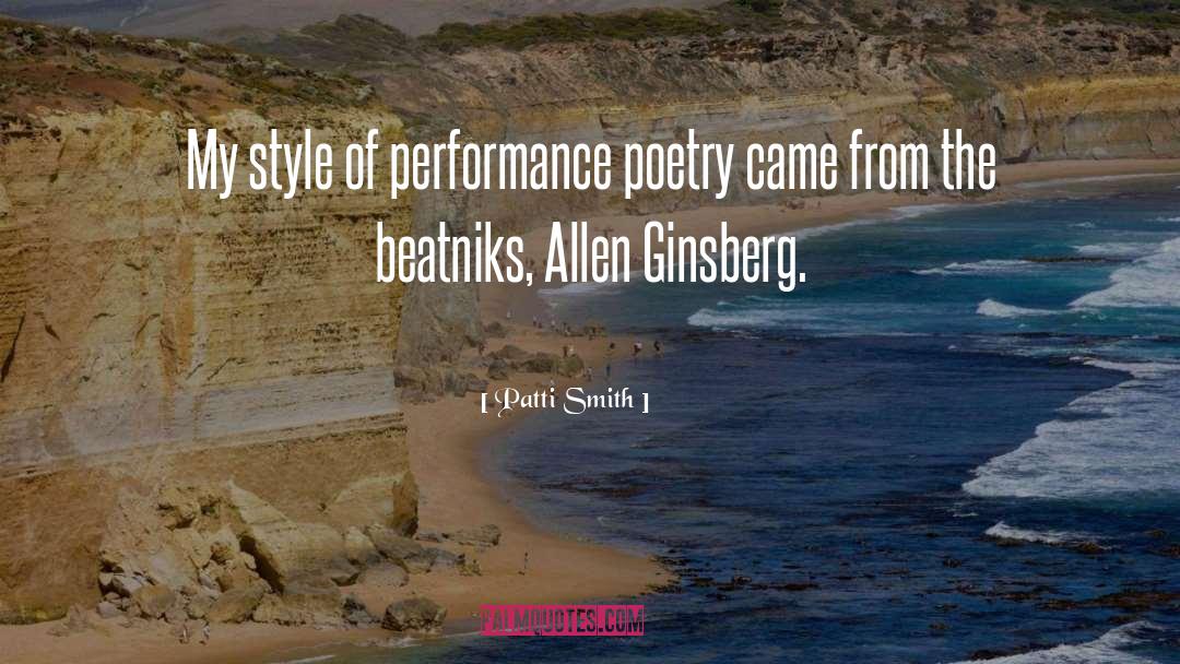 Beatnik quotes by Patti Smith