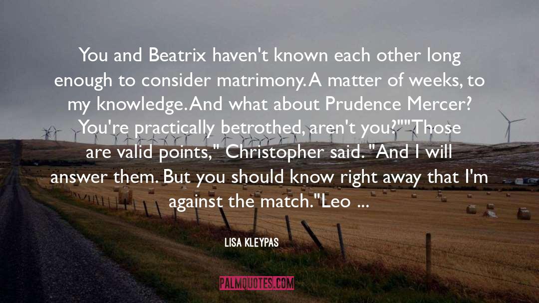 Beatrix quotes by Lisa Kleypas