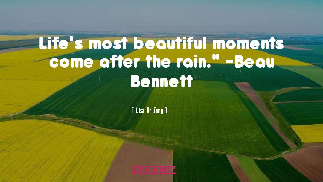 Beau Bennett quotes by Lisa De Jong