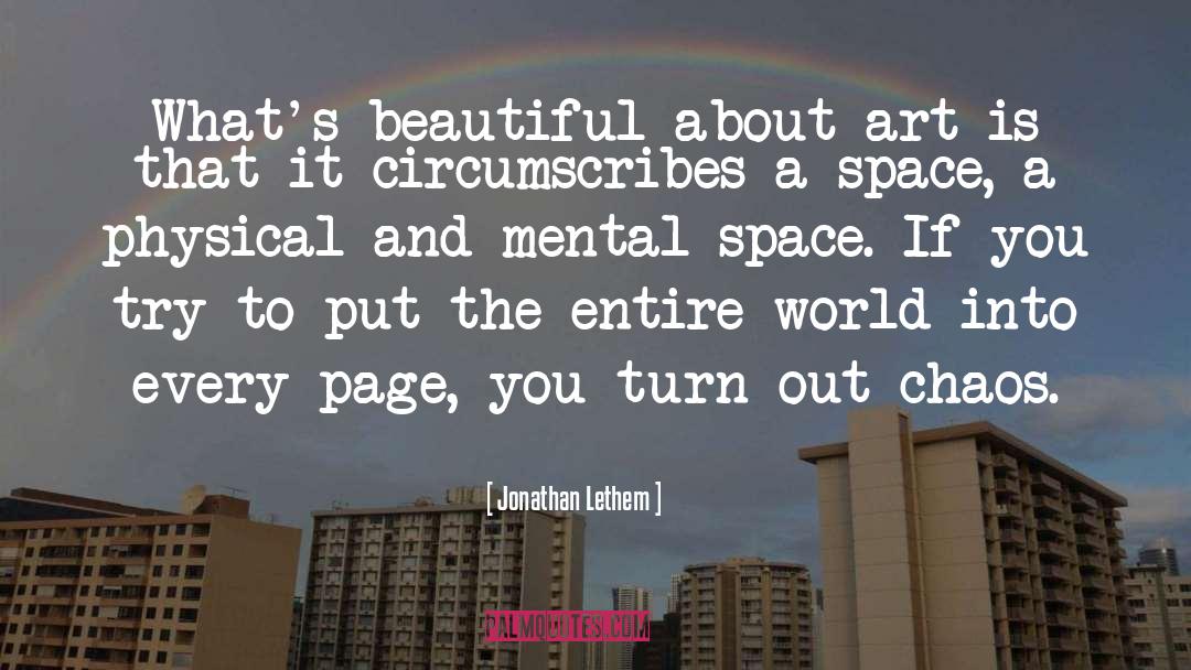 Beautiful Art quotes by Jonathan Lethem