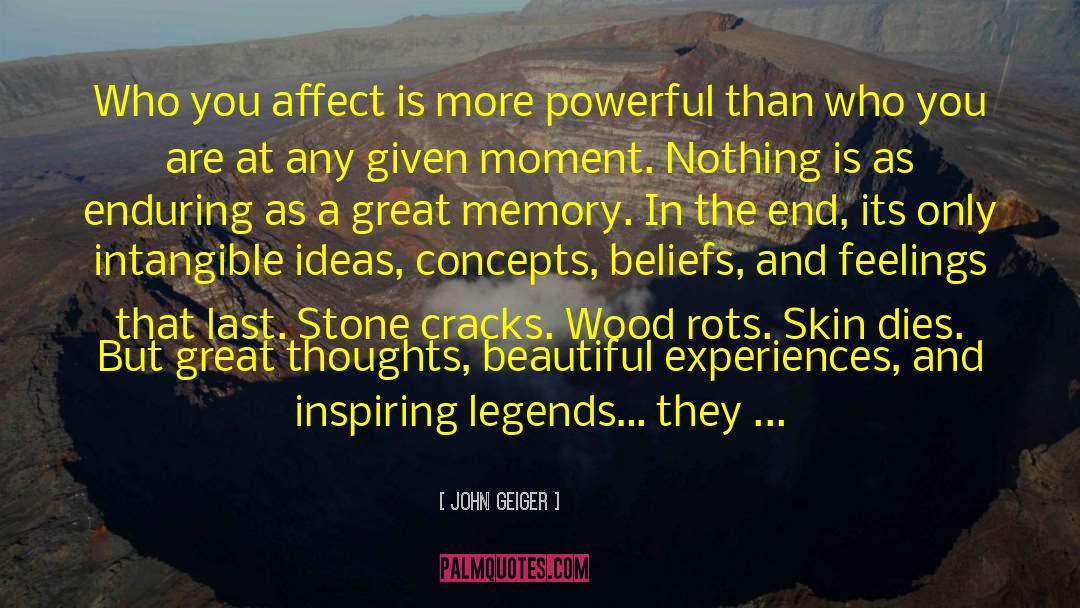 Beautiful Experiences quotes by John Geiger