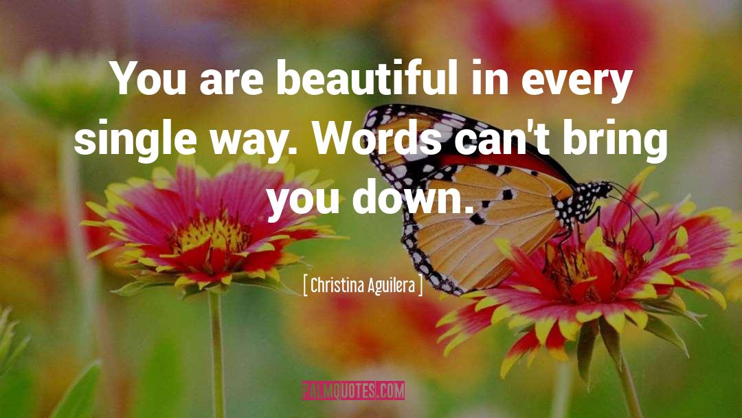 Beautiful In quotes by Christina Aguilera