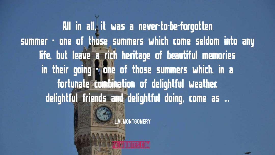 Beautiful Memories quotes by L.M. Montgomery