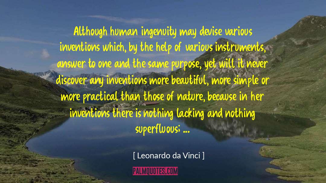Beautiful Nature quotes by Leonardo Da Vinci