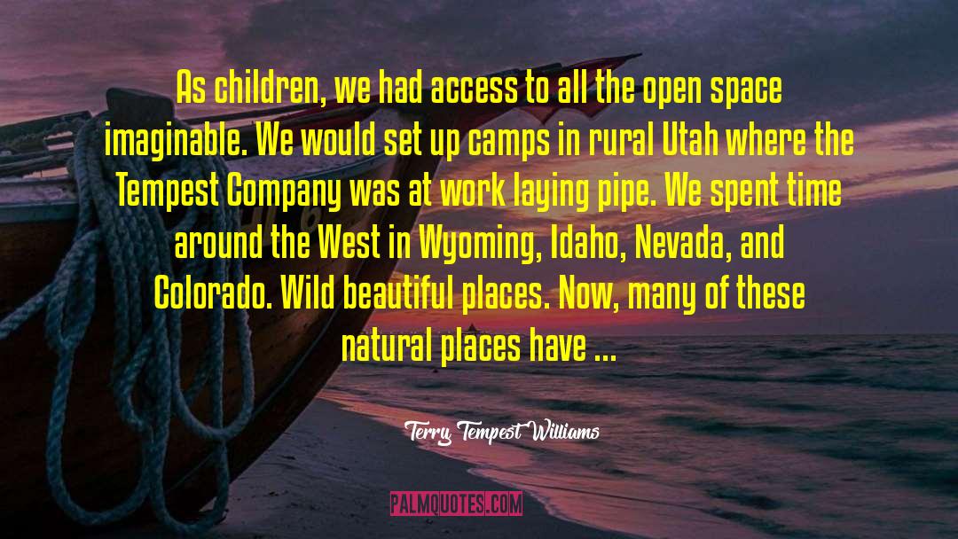 Beautiful Places Tony Farley quotes by Terry Tempest Williams