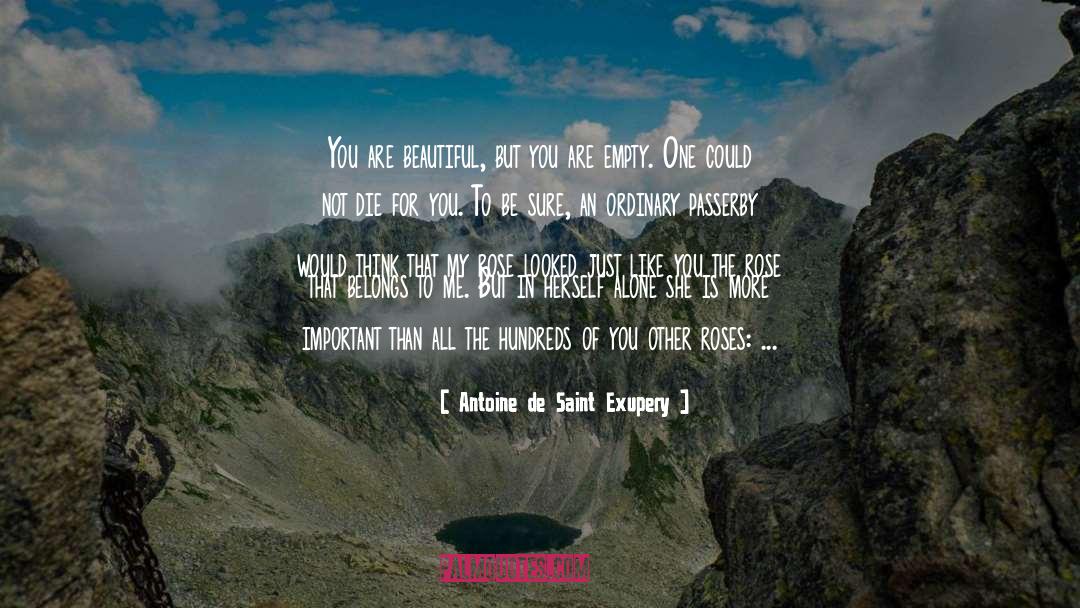 Beautiful Romantic quotes by Antoine De Saint Exupery