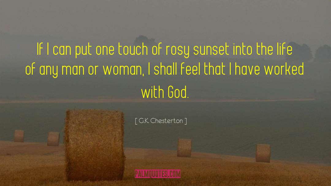 Beautiful Sunset quotes by G.K. Chesterton