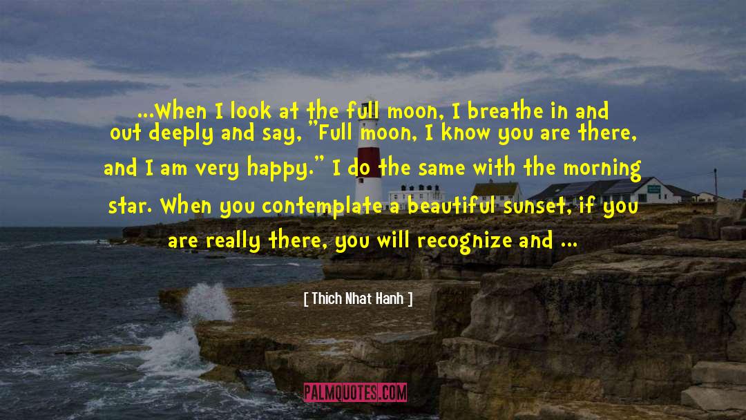 Beautiful Sunset quotes by Thich Nhat Hanh