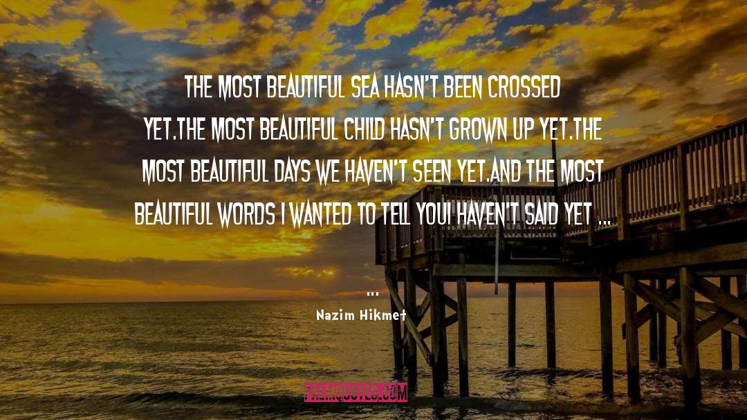 Beautiful Words quotes by Nazim Hikmet
