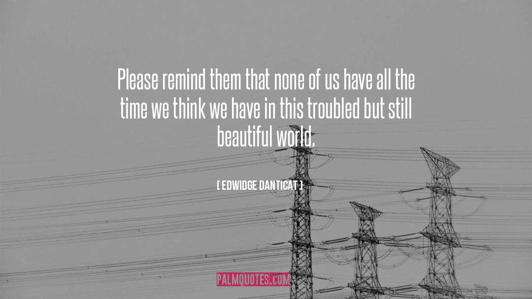 Beautiful World quotes by Edwidge Danticat