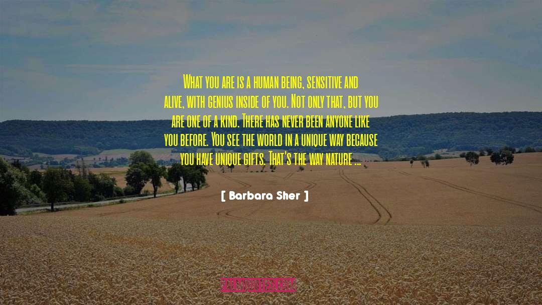 Beautifully Human quotes by Barbara Sher