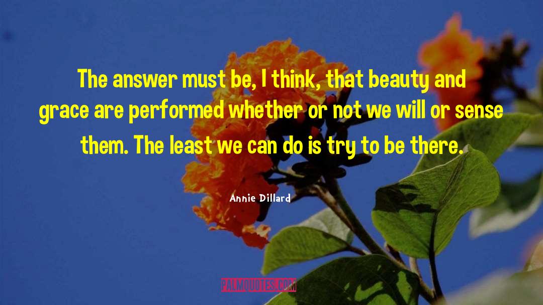 Beauty And Grace quotes by Annie Dillard