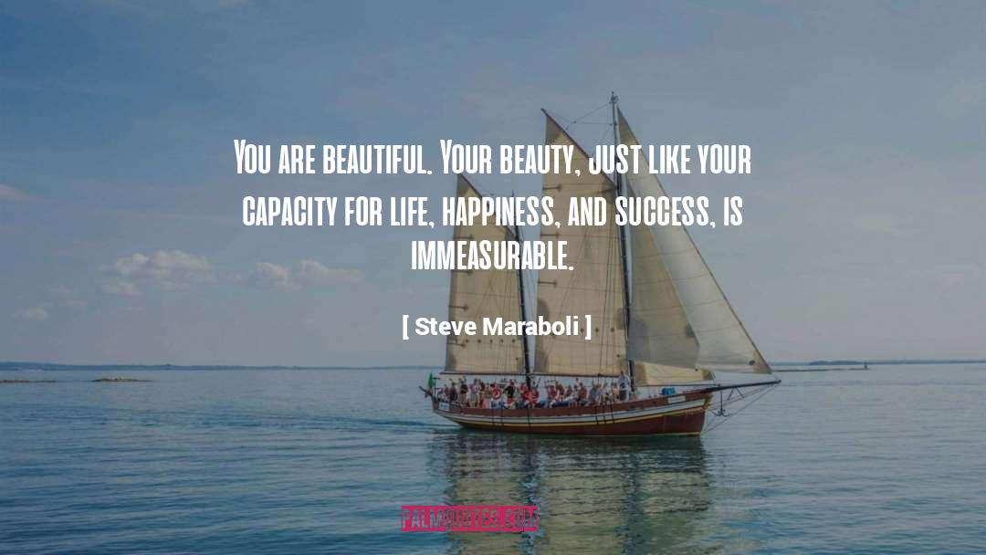 Beauty Happiness quotes by Steve Maraboli
