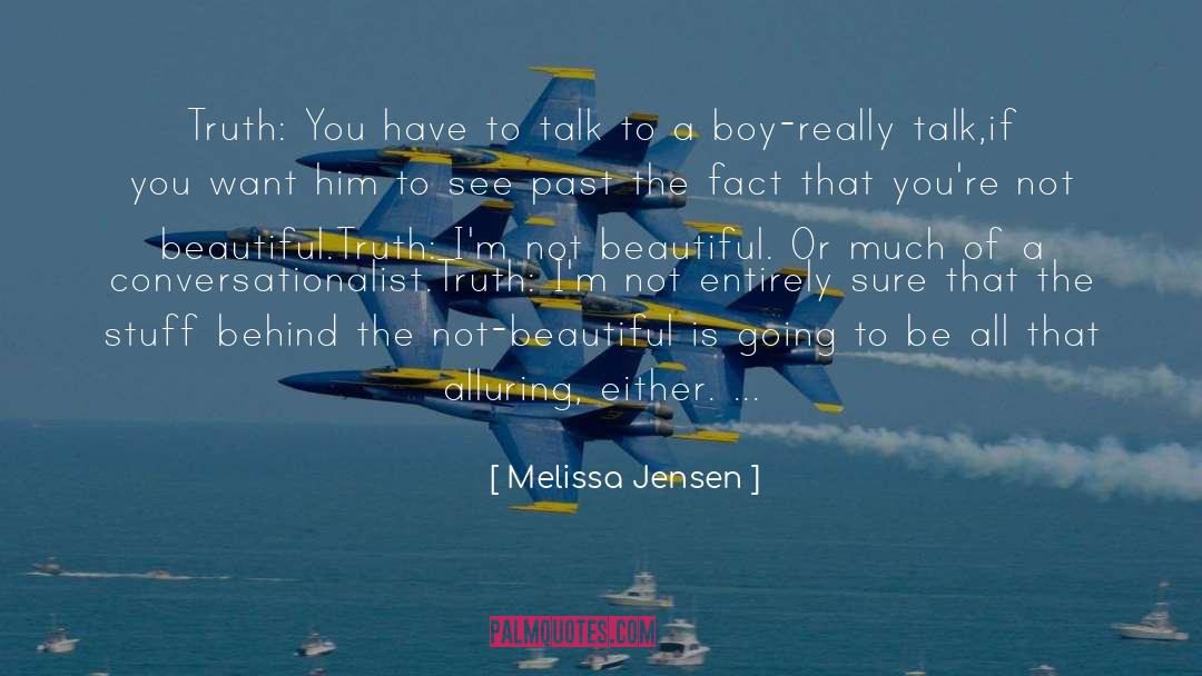 Beauty Love quotes by Melissa Jensen