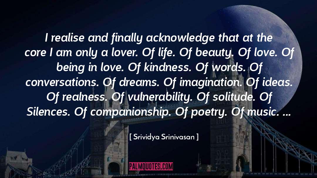 Beauty Of Love quotes by Srividya Srinivasan