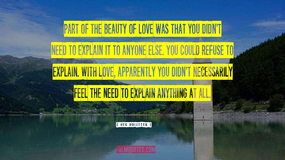 Beauty Of Love quotes by Meg Wolitzer