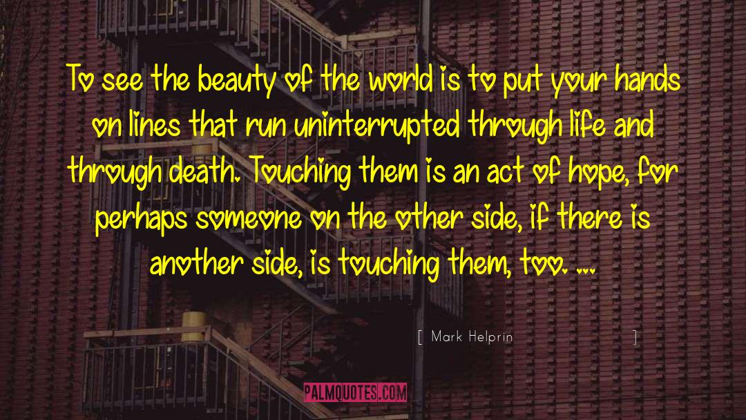 Beauty Of The World quotes by Mark Helprin
