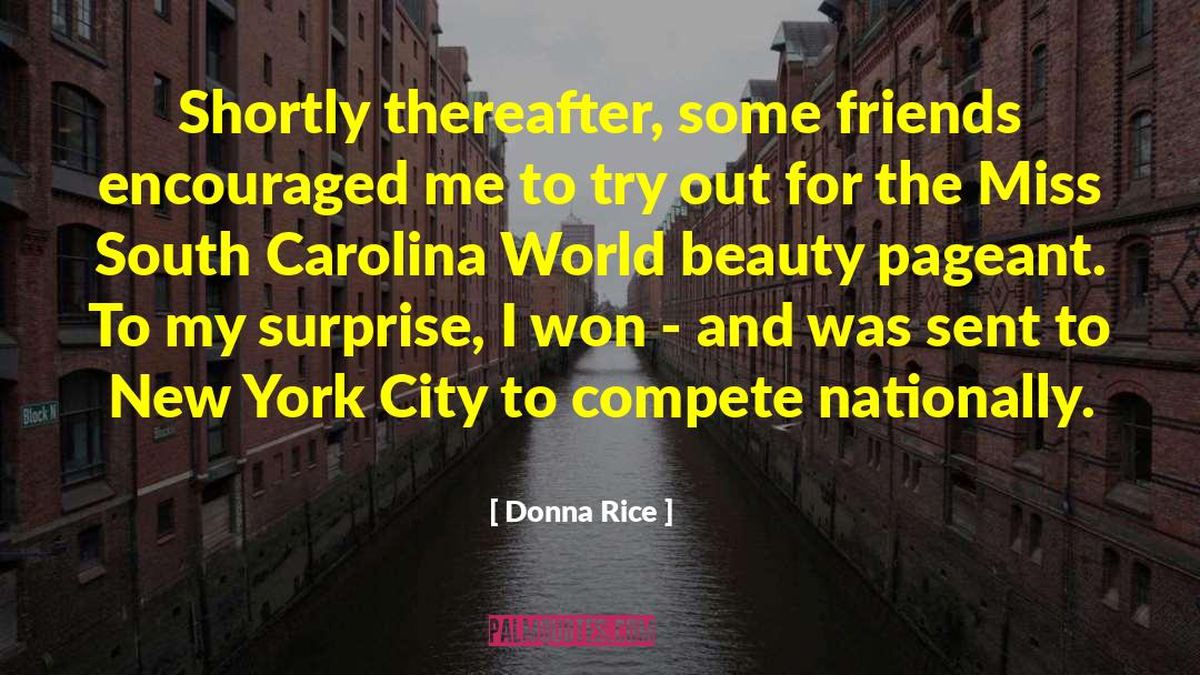 Beauty Pageant quotes by Donna Rice