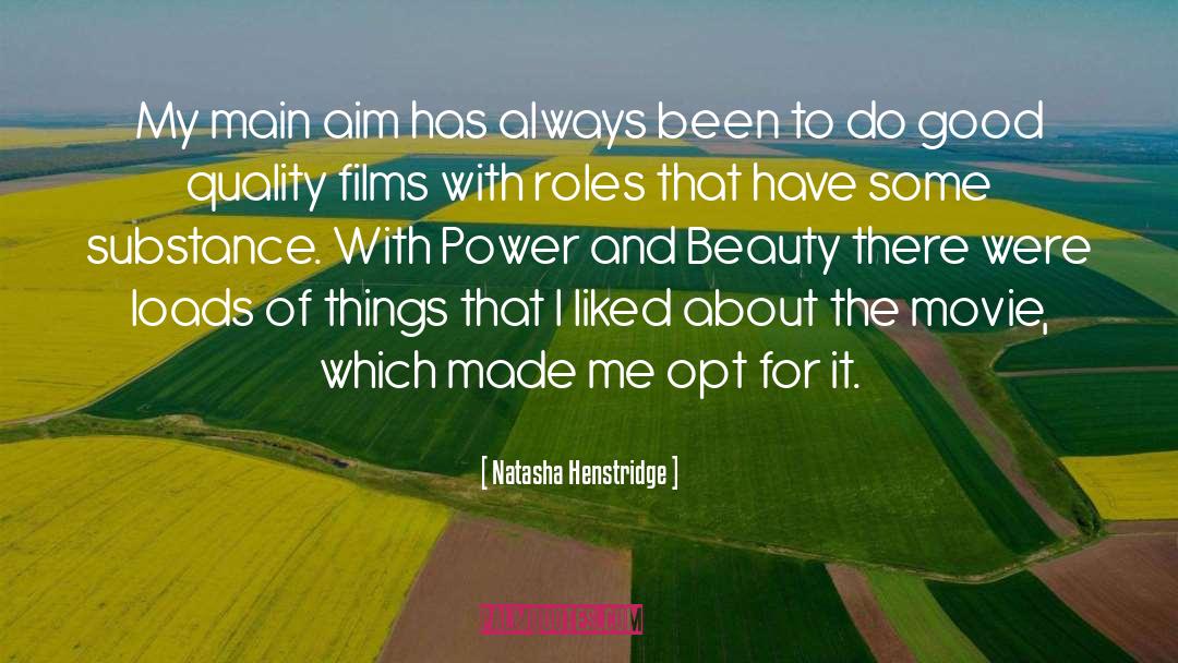 Beauty Quality Beholder Value quotes by Natasha Henstridge