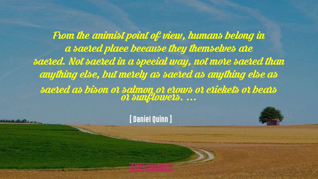 Beauty Sacred Places quotes by Daniel Quinn