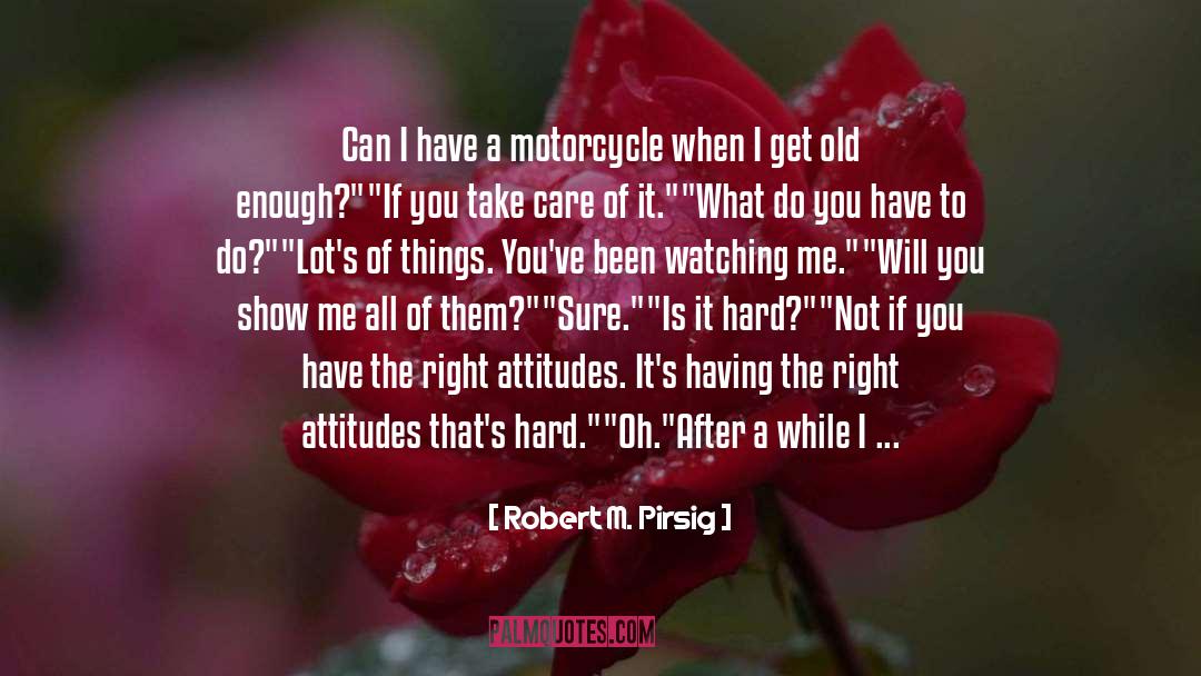 Because I M Watching quotes by Robert M. Pirsig