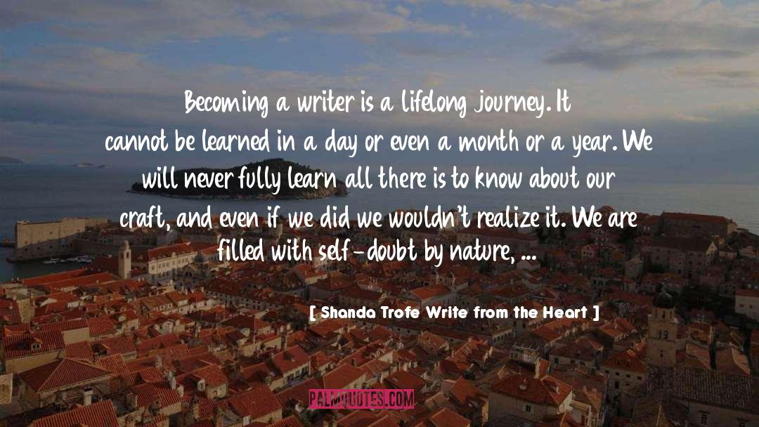 Becoming A Writer quotes by Shanda Trofe Write From The Heart