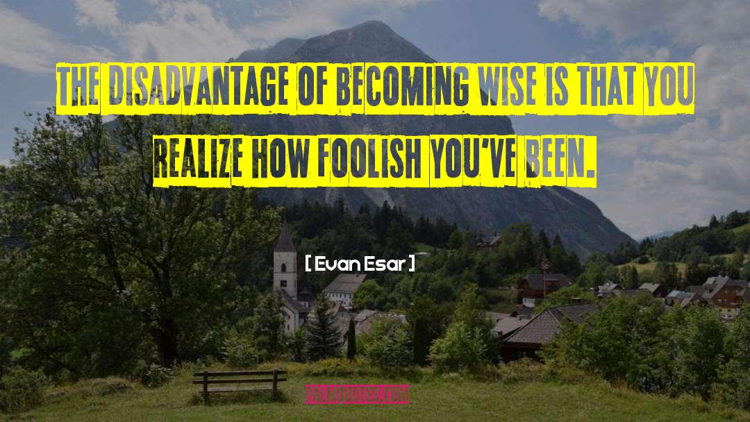 Becoming Wise quotes by Evan Esar