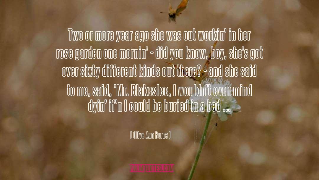 Bed Of Roses quotes by Olive Ann Burns