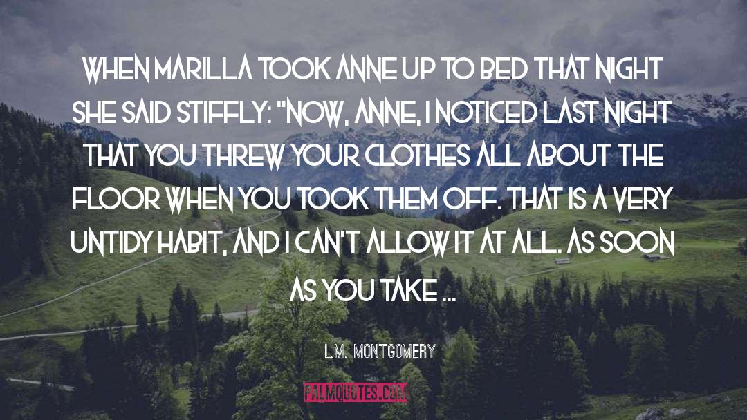 Bed quotes by L.M. Montgomery