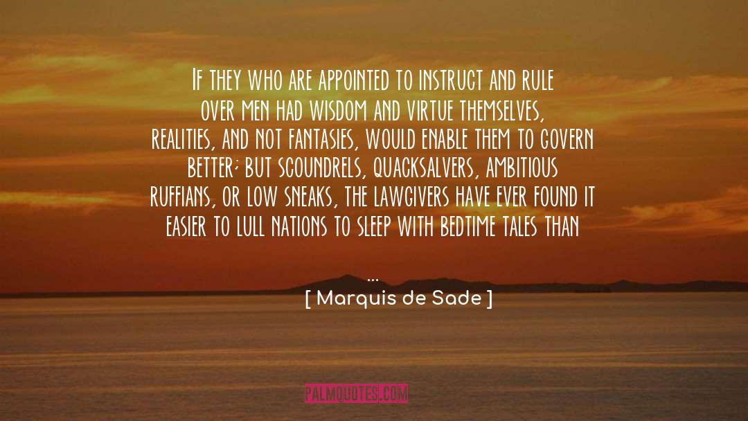 Bedtime quotes by Marquis De Sade