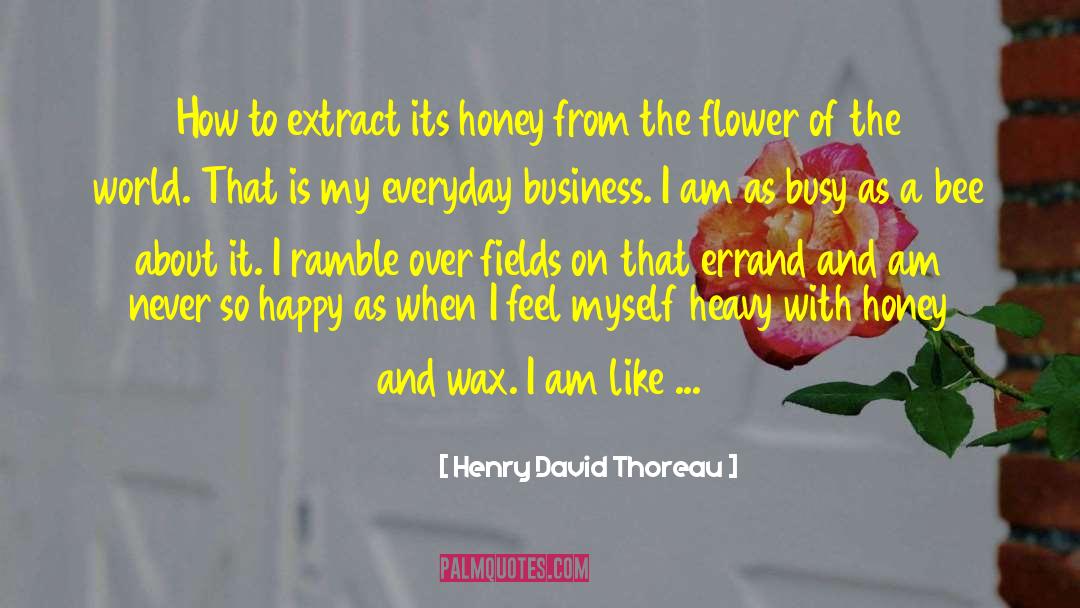 Bee quotes by Henry David Thoreau