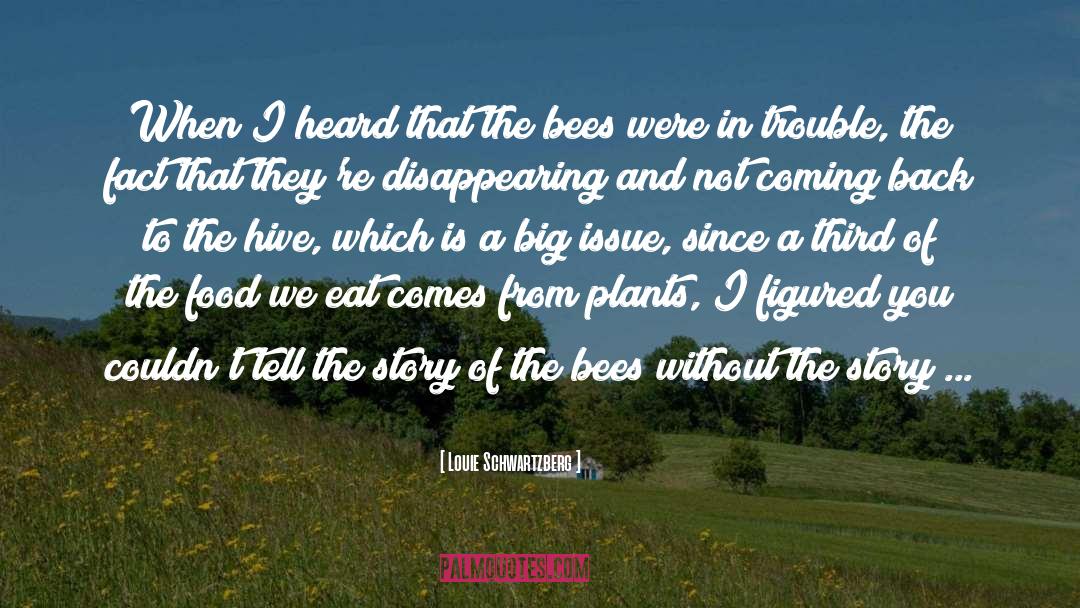 Bees quotes by Louie Schwartzberg